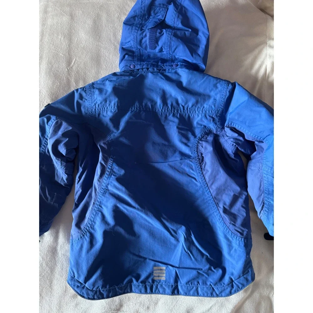 Lands End Kids Blue Squall Hooded Winter Jacket Size L 6X-7 RN 62830